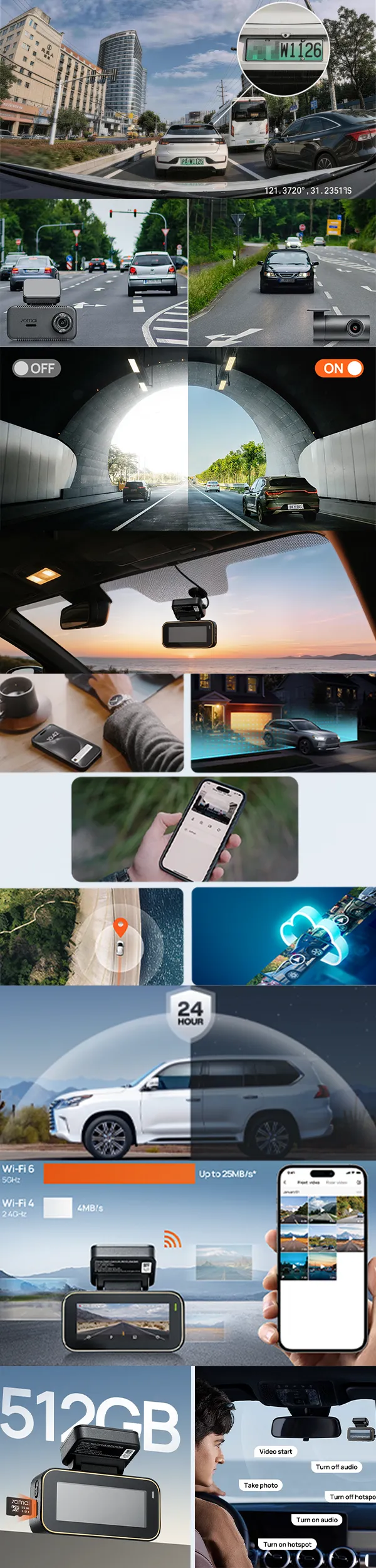 70mai 4K A810 Lite captures crystal-clear 4K footage
